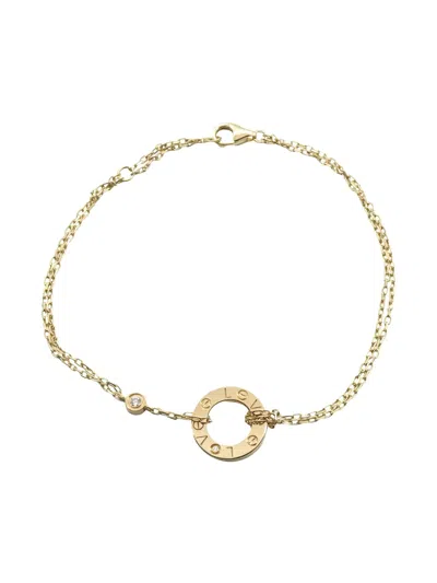 Pre-owned Cartier 18k Yellow Gold Love Circle Diamond Bracelet