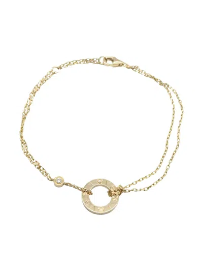 Pre-owned Cartier 18k Yellow Gold Love Circle Diamond Bracelet