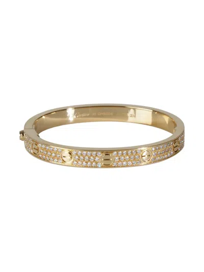 Pre-owned Cartier Love 18k黄金钻石手链（典藏款） In Yellow