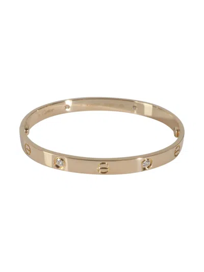 Pre-owned Cartier 18k Yellow Gold Love Diamond Bracelet