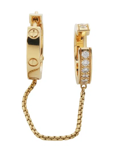 Pre-owned Cartier 18k Yellow Gold Love Diamond Earring