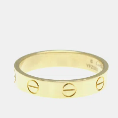 Pre-owned Cartier 18k Yellow Gold Love Ring Eu52