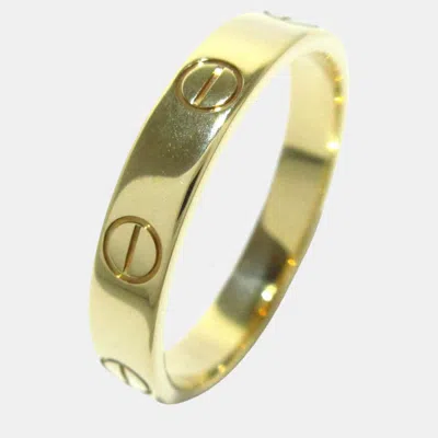 Pre-owned Cartier 18k Yellow Gold Love Rings Us 3