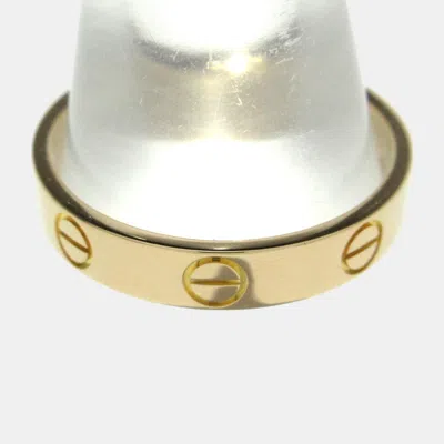 Pre-owned Cartier 18k Yellow Gold Love Rings Us 6.75