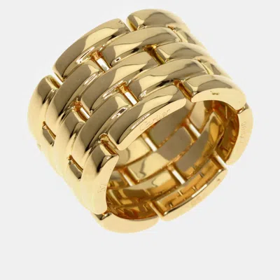 Pre-owned Cartier 18k Yellow Gold Maillon Panthere Band Ring Eu 52