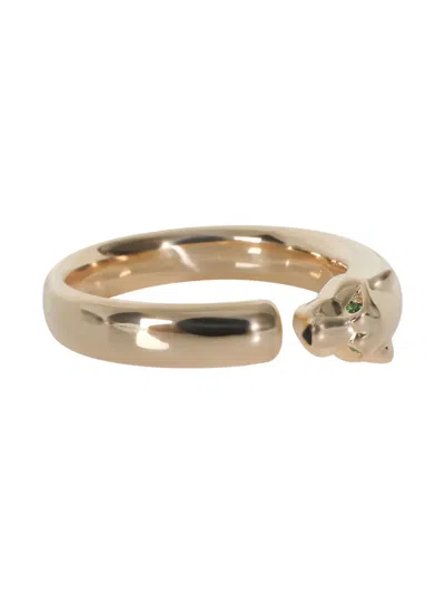 Pre-owned Cartier 18k Yellow Gold Panther Ring