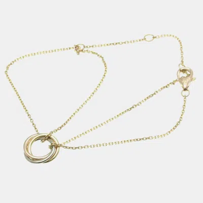 Pre-owned Cartier 18k Yellow Gold Rose Gold White Gold Trinity Bracelet