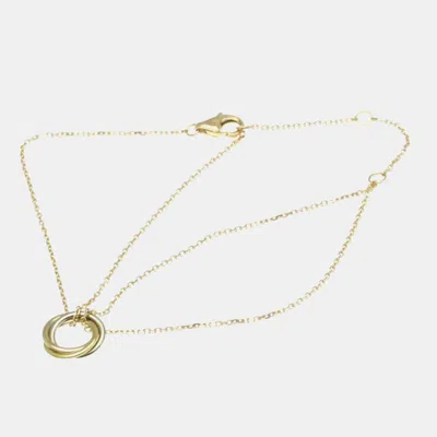 Pre-owned Cartier 18k Yellow Gold Rose Gold White Gold Trinity Chain Bracelet