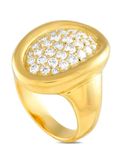 Pre-owned Cartier 18k Yellow Good Baignoire Diamond Ring In 金色