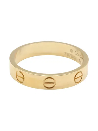 Pre-owned Cartier 18k Yellow Mini Love Ring In Gold