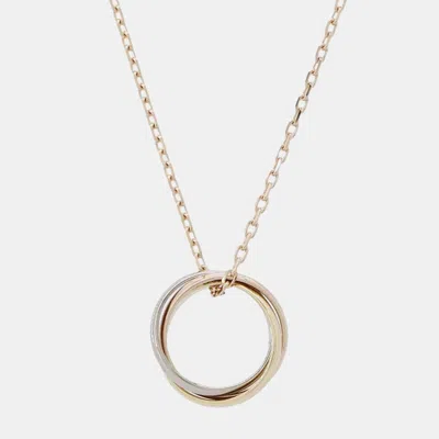 Pre-owned Cartier 18k Yellow Rose White Gold Trinity Pendant Necklace