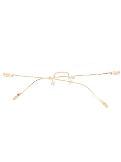Cartier 18kt Gold Square-frame Glasses In Neutrals