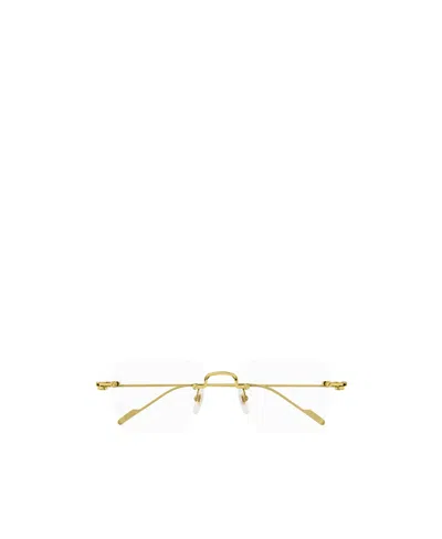 Cartier 18kt Gold Square-frame Glasses In White