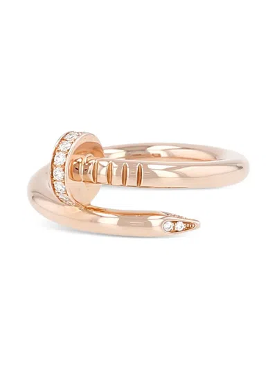 Pre-owned Cartier 18kt Rose Gold Juste Un Clou Diamond Ring