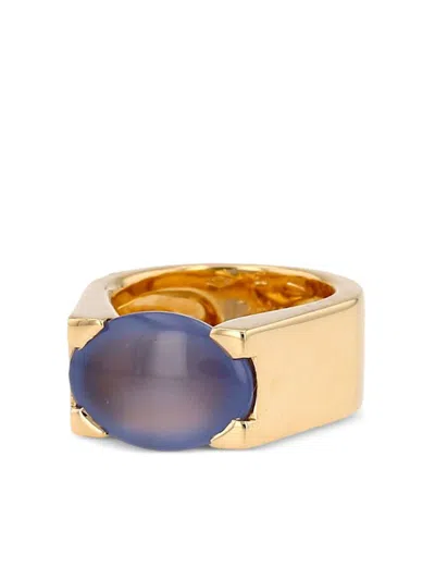 Pre-owned Cartier 18kt Yellow Gold Chalcedony Ring