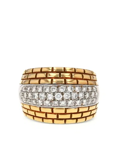 Pre-owned Cartier 18kt Yellow Gold Diamond Ring In Silver