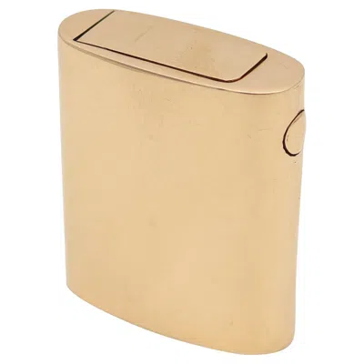 Pre-owned Cartier 1950 Modernist Semi Automatic Petrol Lighter In Polished 14kt Yellow