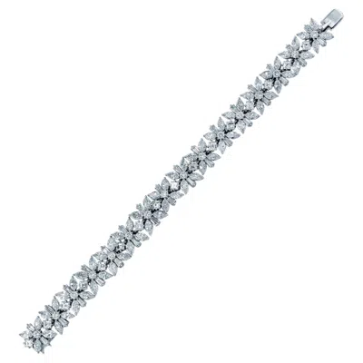 Pre-owned Cartier 1950s Mid-century Platinum Diamond Bracelet, Made In France In Multi