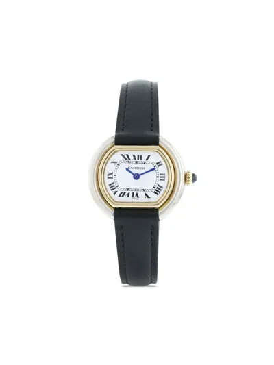 Pre-owned Cartier 1970  Ellipse 27mm In White
