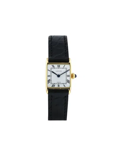 Pre-owned Cartier 1970  Tank Arrondie 17mm In White