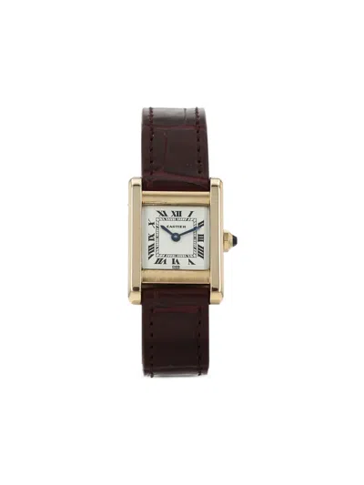 Pre-owned Cartier 1970  Tank Française 28mm In White