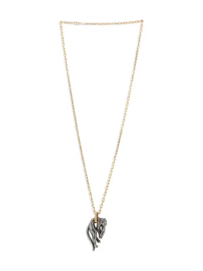 Pre-owned Cartier 1970s 18k Yellow Gold Panthère Necklace