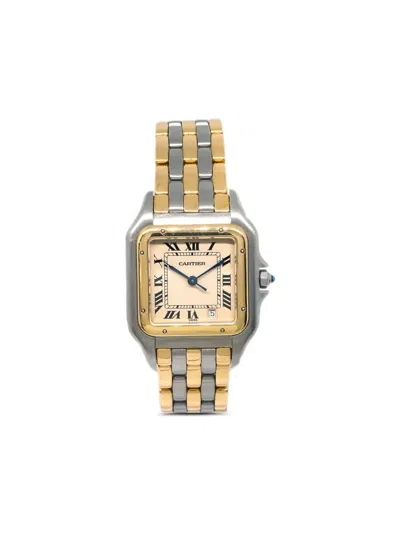 Pre-owned Cartier 1980-1990s 18kt Yellow Gold Panthere Mm 27mm In Neutrals