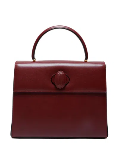 Pre-owned Cartier 1980-1990s Leather Handbag In Red