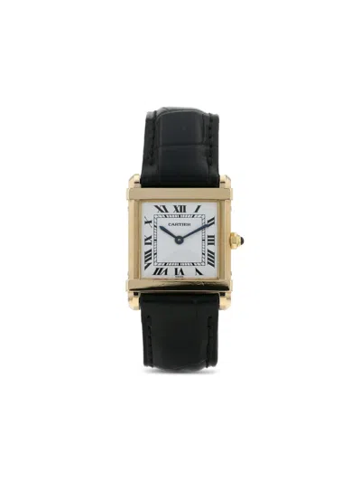 Pre-owned Cartier 1980  Tank Chinoise 30mm In White