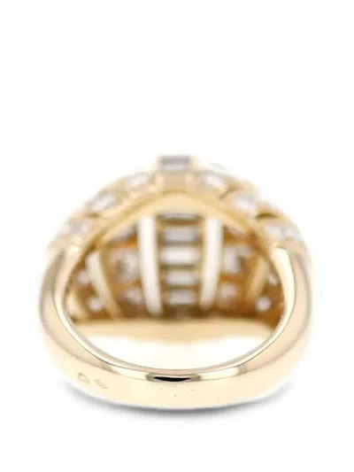 Pre-owned Cartier 1980s Diamond Dome Ring In Gold