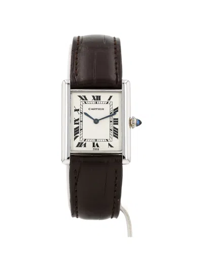 Pre-owned Cartier 1984 Tank 30mm Watch In White