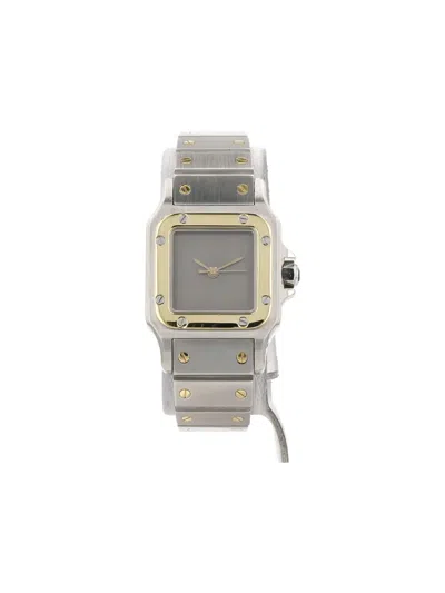 Pre-owned Cartier 1988 Santos 25mm In Gray