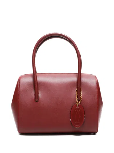 Pre-owned Cartier 1990-2000 Must De Boston Bag In Red