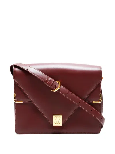 Pre-owned Cartier 1990-2000 Must De Leather Shoulder Bag In Red
