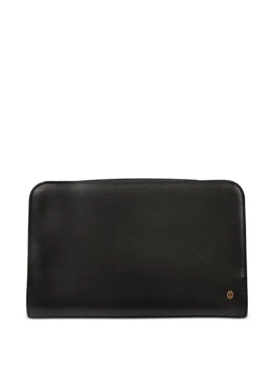 Pre-owned Cartier 1990-2000s Leather Clutch Bag In Black