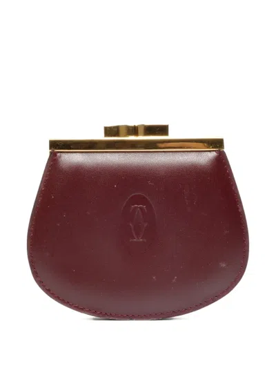 Pre-owned Cartier 1990-2000s Leather Coin Case In Red