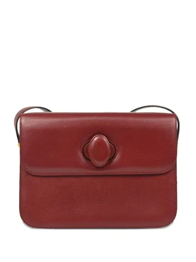 Pre-owned Cartier 1990-2000s Leather Shoulder Bag In Red
