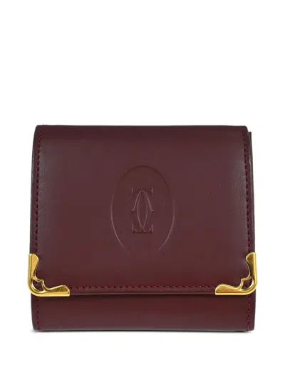 Pre-owned Cartier 1990-2000s Leather Wallet In Red
