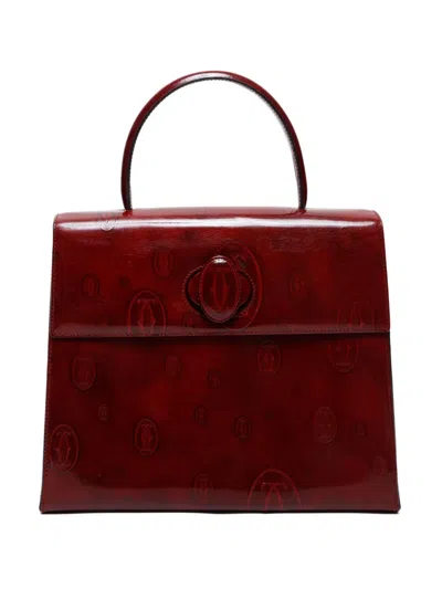 Pre-owned Cartier 1990-2010 Happy Birthday Leather Handbag In Red