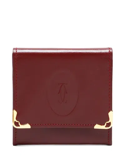 Pre-owned Cartier 1990-2010 Must De Mini Coin Holder In Red