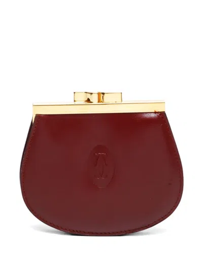 Pre-owned Cartier 1990-2010s Must De Coin Purse In Red