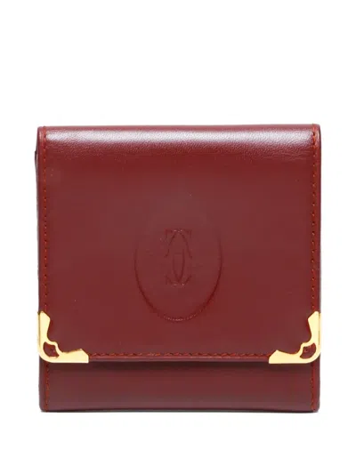 Pre-owned Cartier 1990-2010s Must Du Wallet In Red