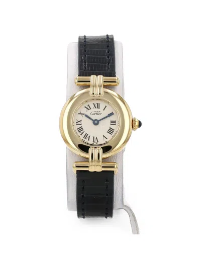Pre-owned Cartier 1990 Must Colisée 24mm Watch In Neutrals