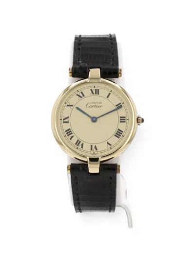 Pre-owned Cartier 1990's Must Vendôme 30mm Watch In Gold