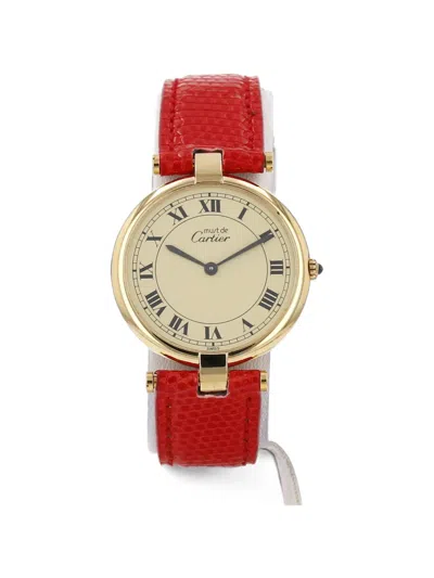 Pre-owned Cartier 1990's Must Vendôme 30mm Watch In Gold