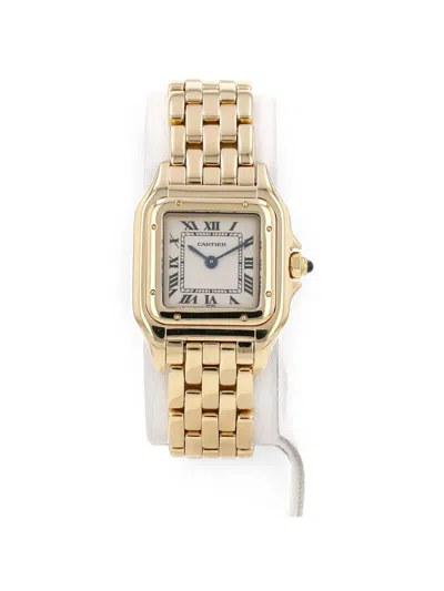 Pre-owned Cartier 1990 Panthère 30mm Watch In Neutrals