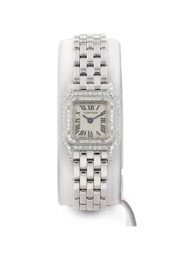 Pre-owned Cartier 1990's Panthère Mini 24mm Watch In Neutrals