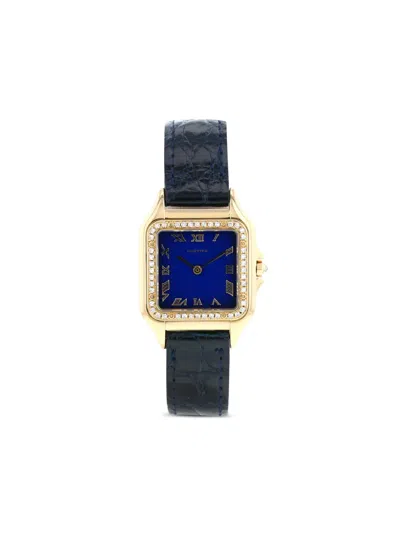 Pre-owned Cartier 1990  Panthère Joaillerie 27mm In Blue