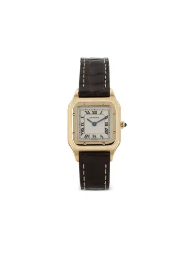 Pre-owned Cartier 1990  Santos-dumont 32mm In White