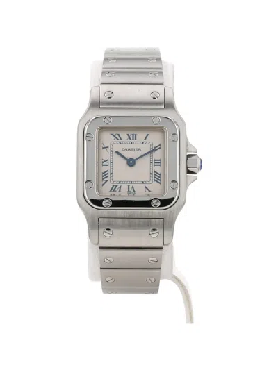 Pre-owned Cartier 1990 Santos 29mm In Silver